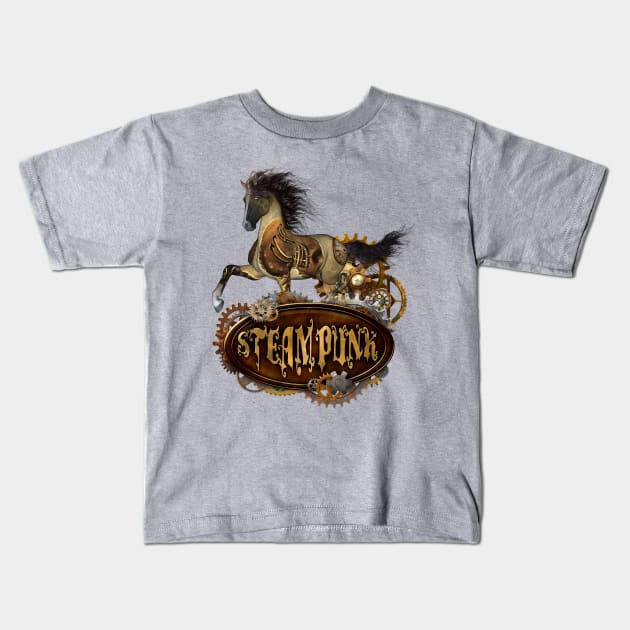 Wonderful steampunk horse Kids T-Shirt by Nicky2342